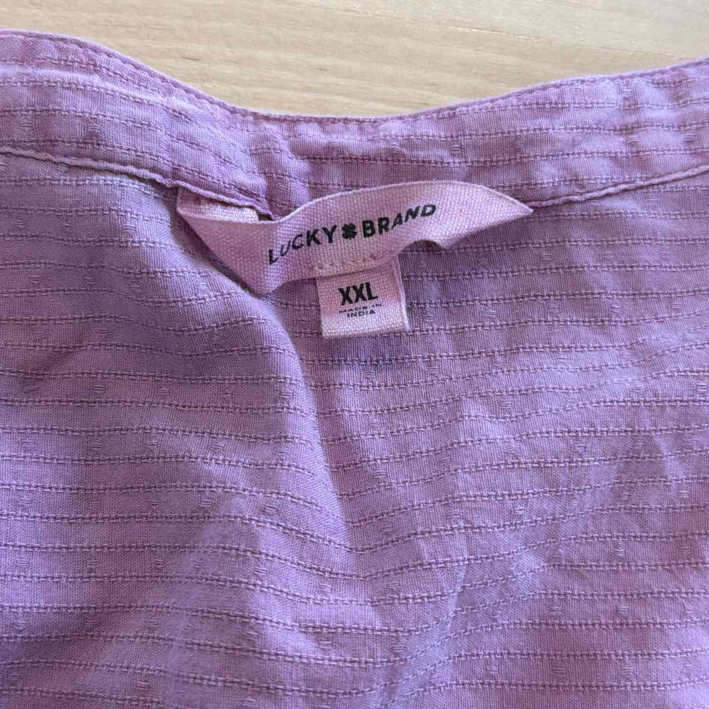 Lucky Brand Size XXL Pink Blouse