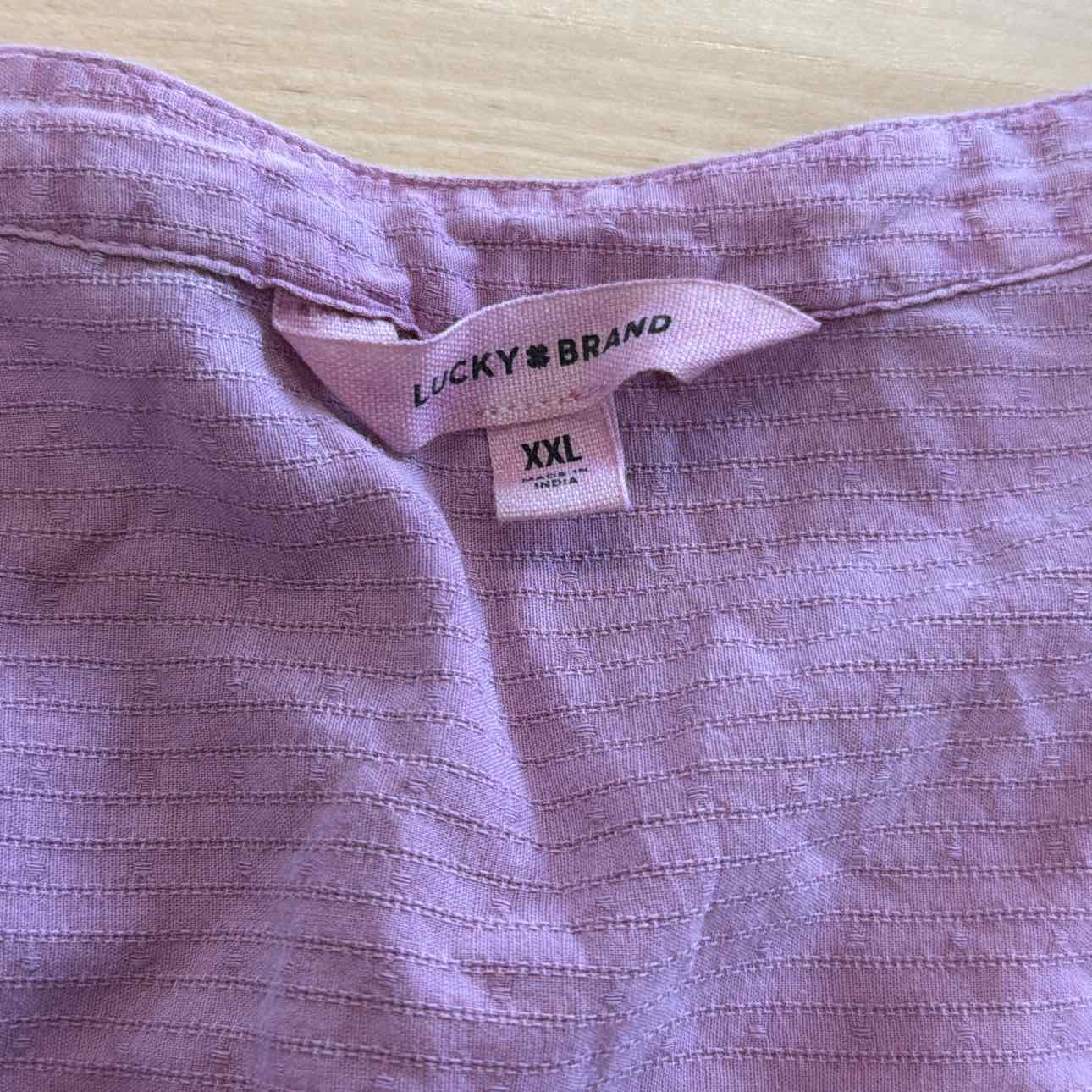Lucky Brand Size XXL Pink Blouse
