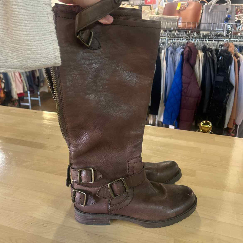 Arturo Chiang Size 7 Brown Leather Preloved Boots
