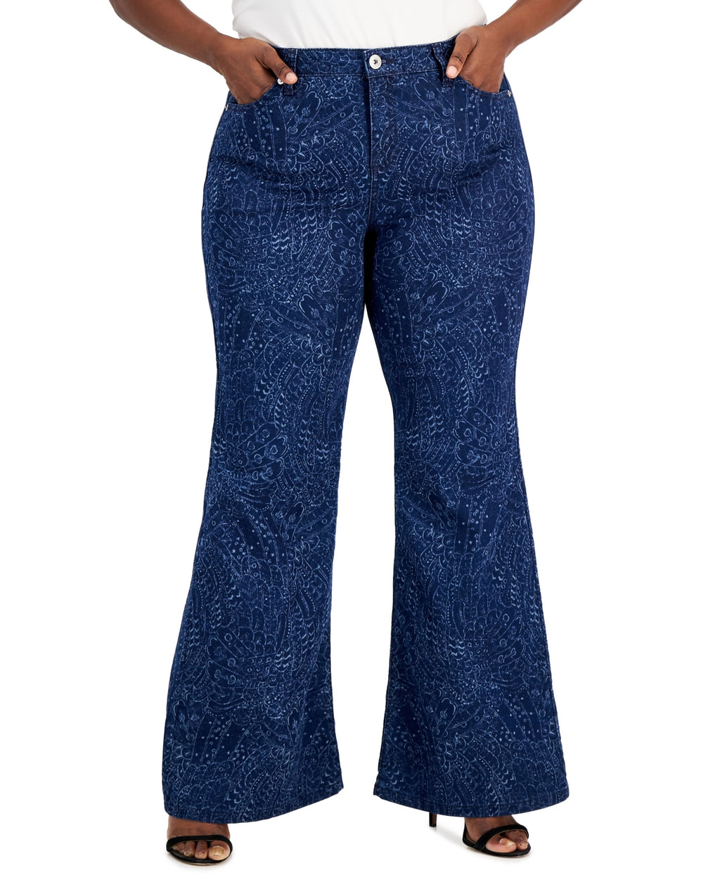 INC Size 24W Blue Cotton Jeans