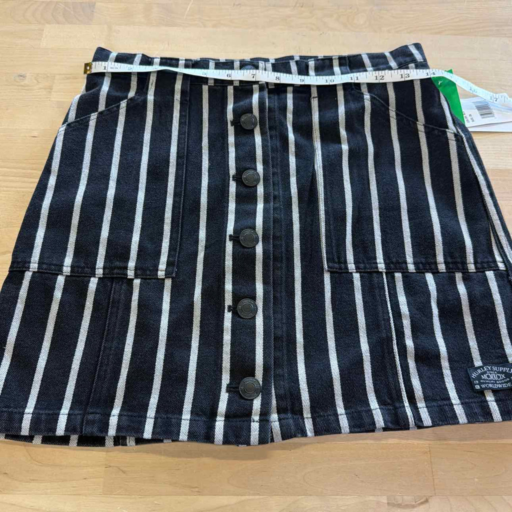 Hurley Juniors' Size 25 Sloan Button-Front Mini Skirt - Black