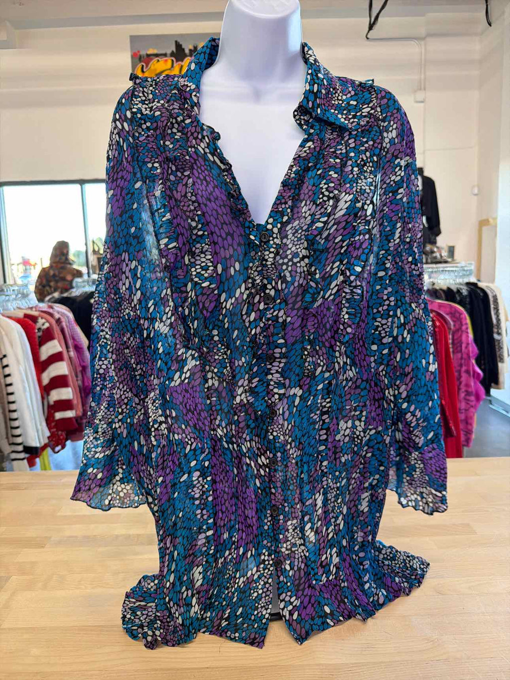 Studio 1940 Size 30/32 blue/purple Blouse