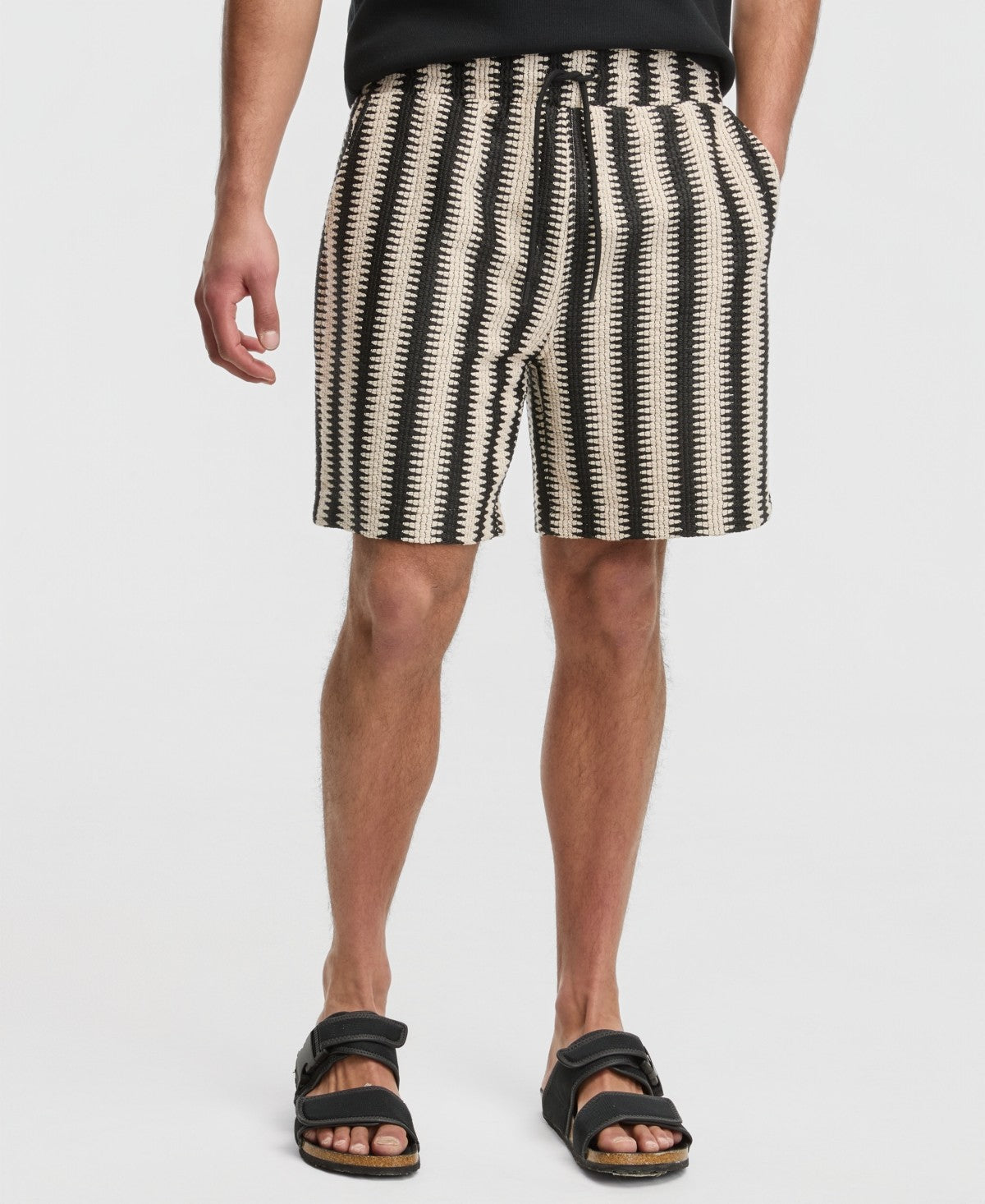 Mode Of One Men's Size XXL Men's Relaxed-Fit Crochet Knit Shorts