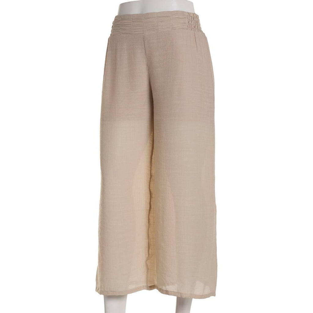 Juniors a. Byer Gauze Smock Waist Wide Leg Casual Pants
