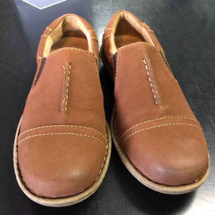 Born Shoe Size 9 Brown Leather Slip On Loafers