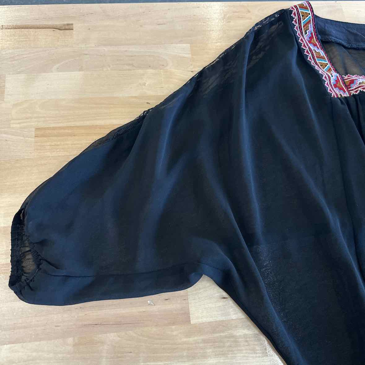 Charming Charlie Size S Black Blouse