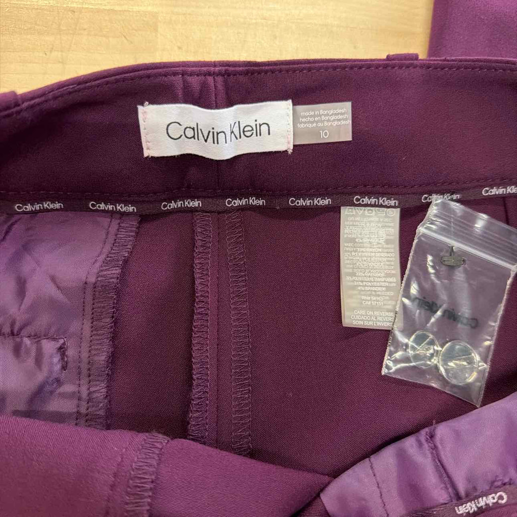 Calvin Klein Size 10 Purple New Pants
