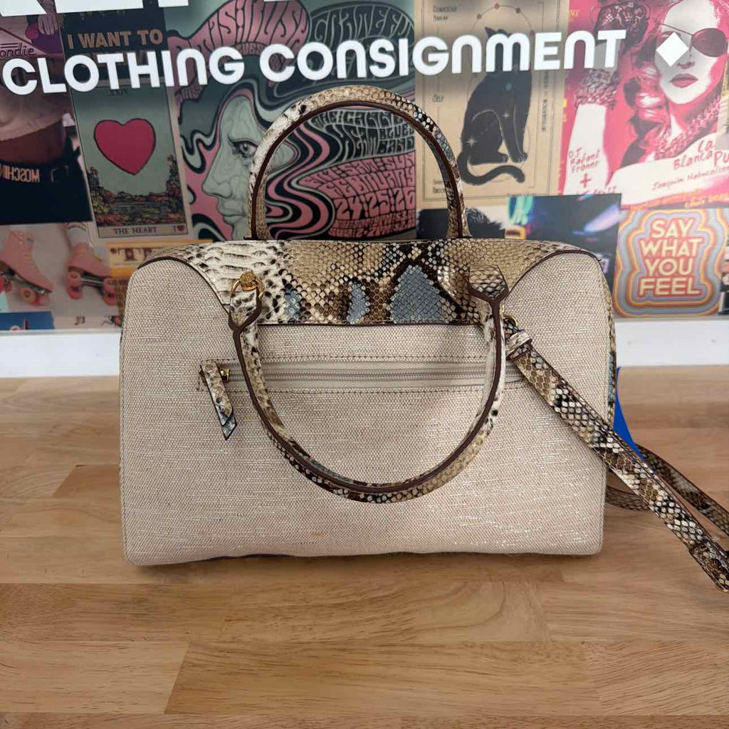 Anne Klein Tan Canvas Purse