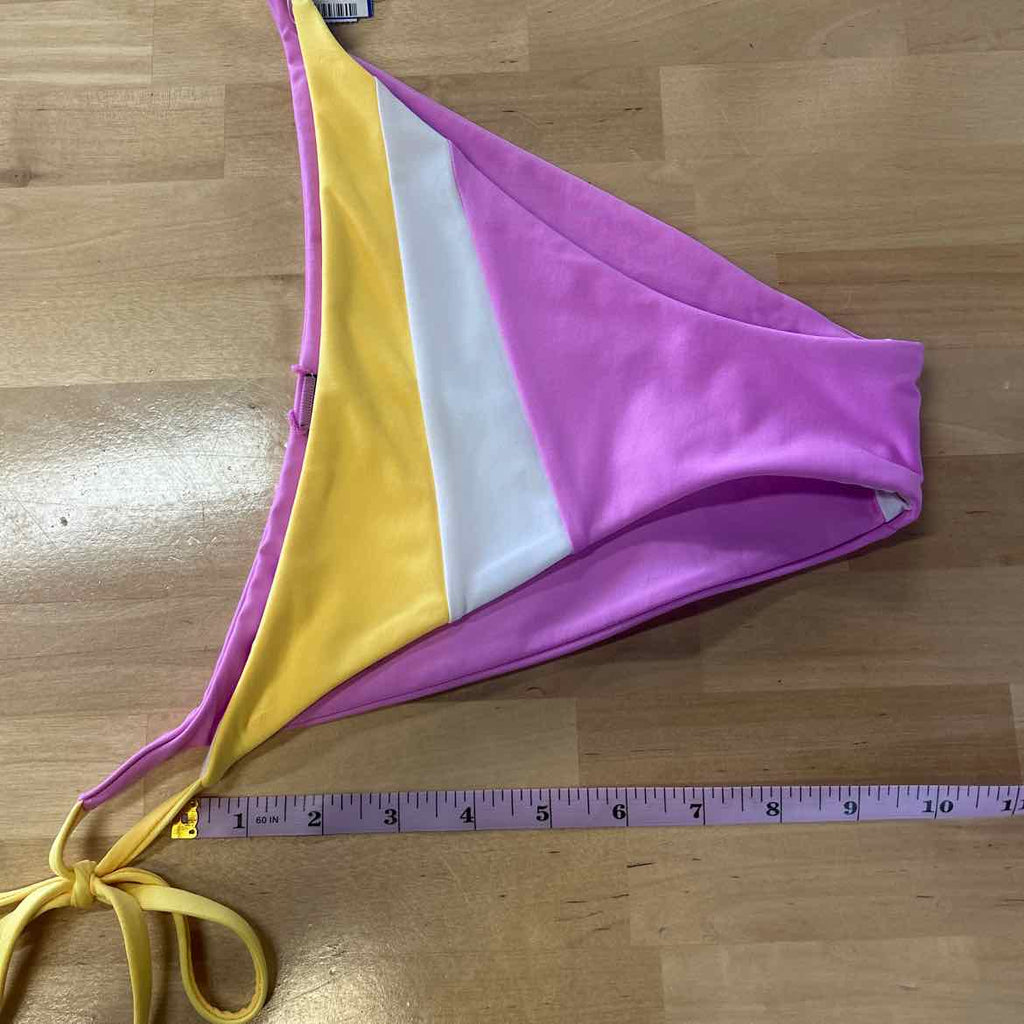 Hurley Size L Summer Block Cheeky Tie Side Womens Bikini Bottoms