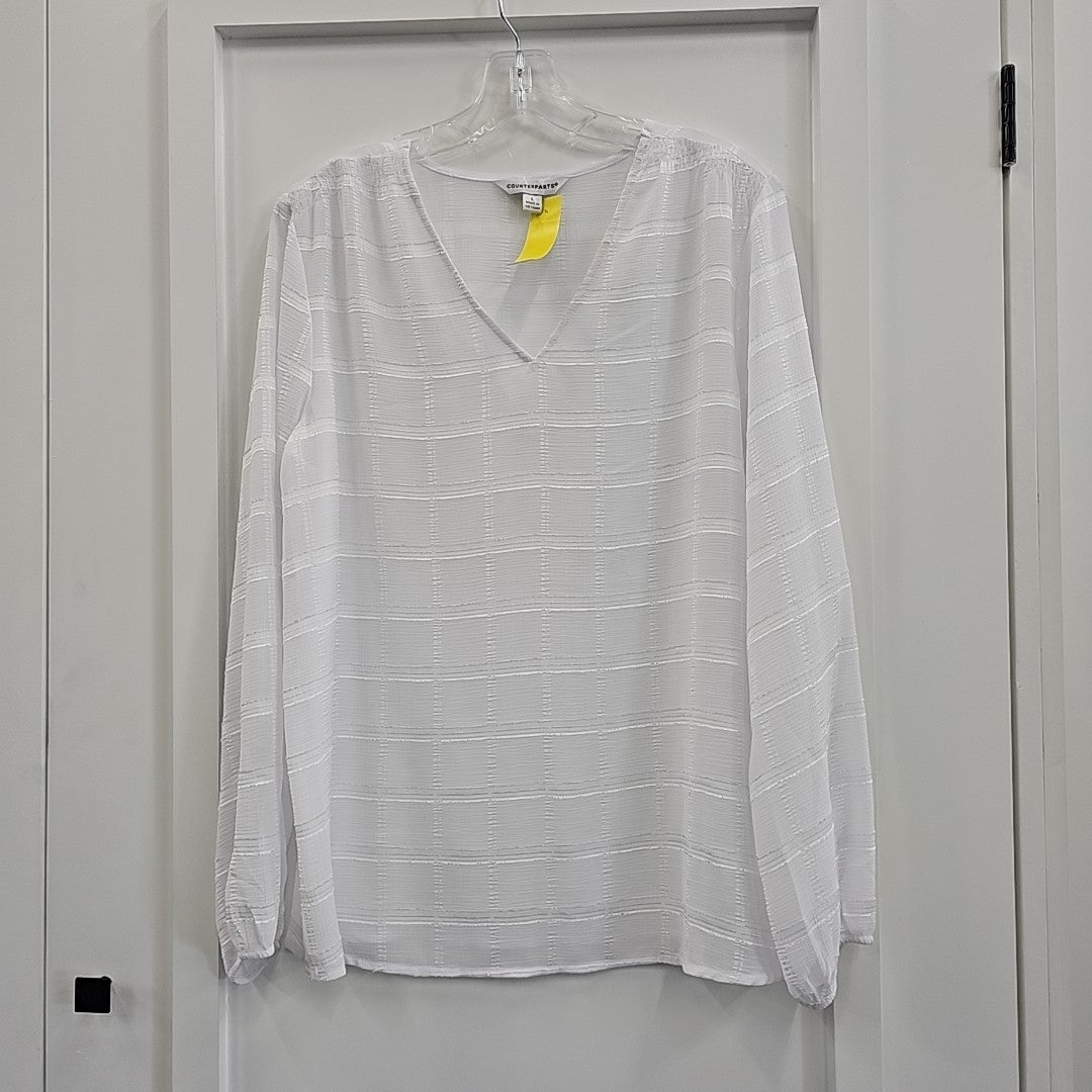 Counterparts Size L White Blouse