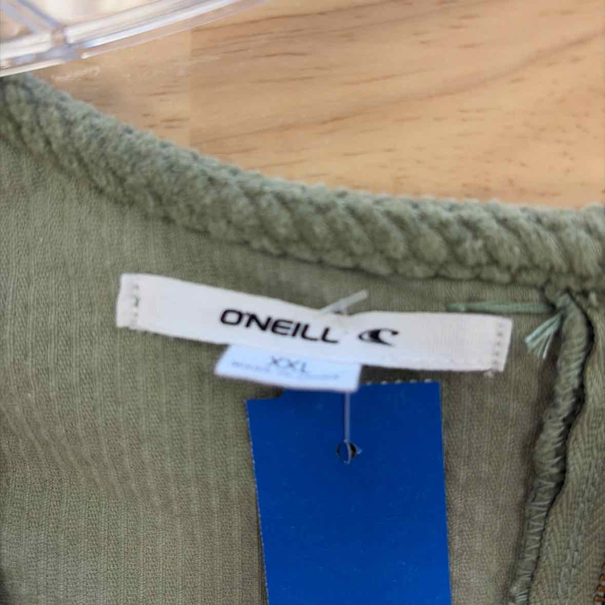 O'Neil Size XXL Poppy Sleeveless Corduroy Mini Dress - Oil Green