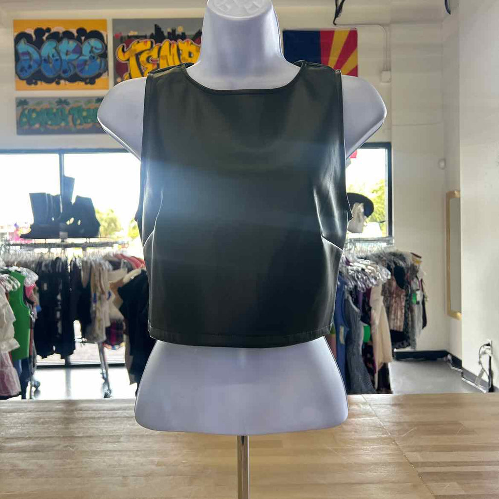 Kirious Size S Green Faux Leather Preloved Tank