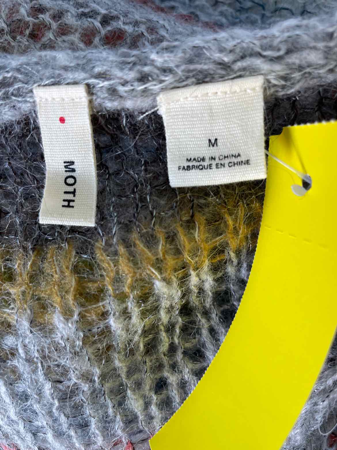 Moth by Anthropologie Size M Red Yellow Blue Stripe Sweater