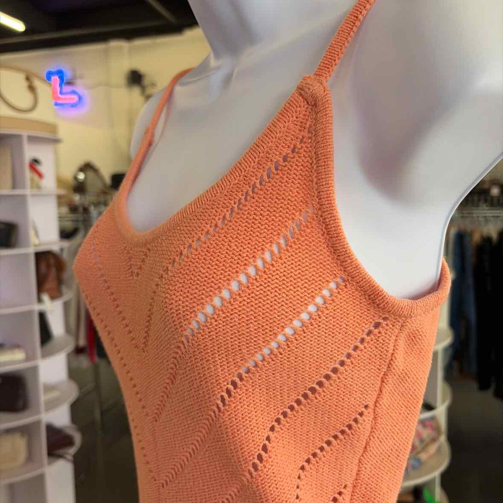 Roxy Size XS Orange Knit Preloved Tank