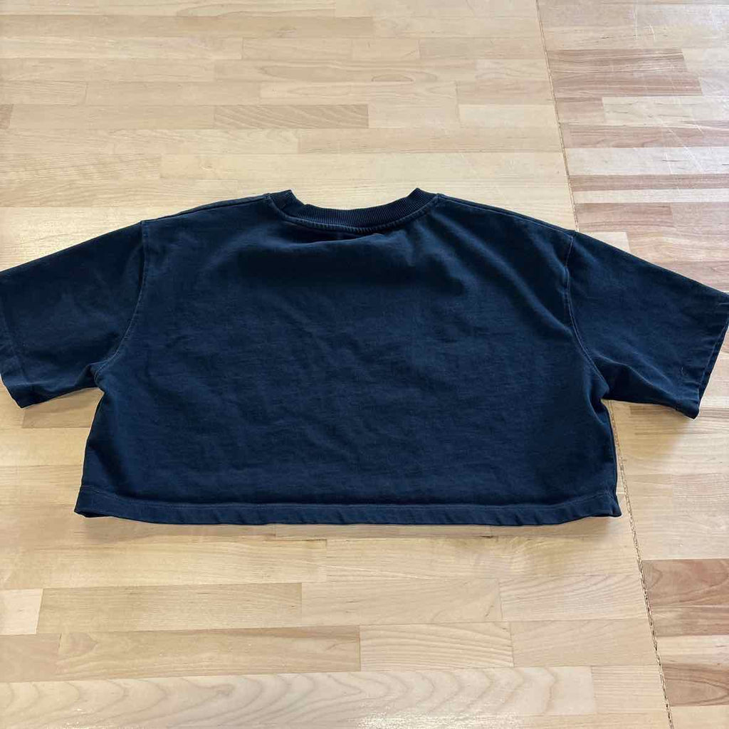 zara Size S Black Crop Top