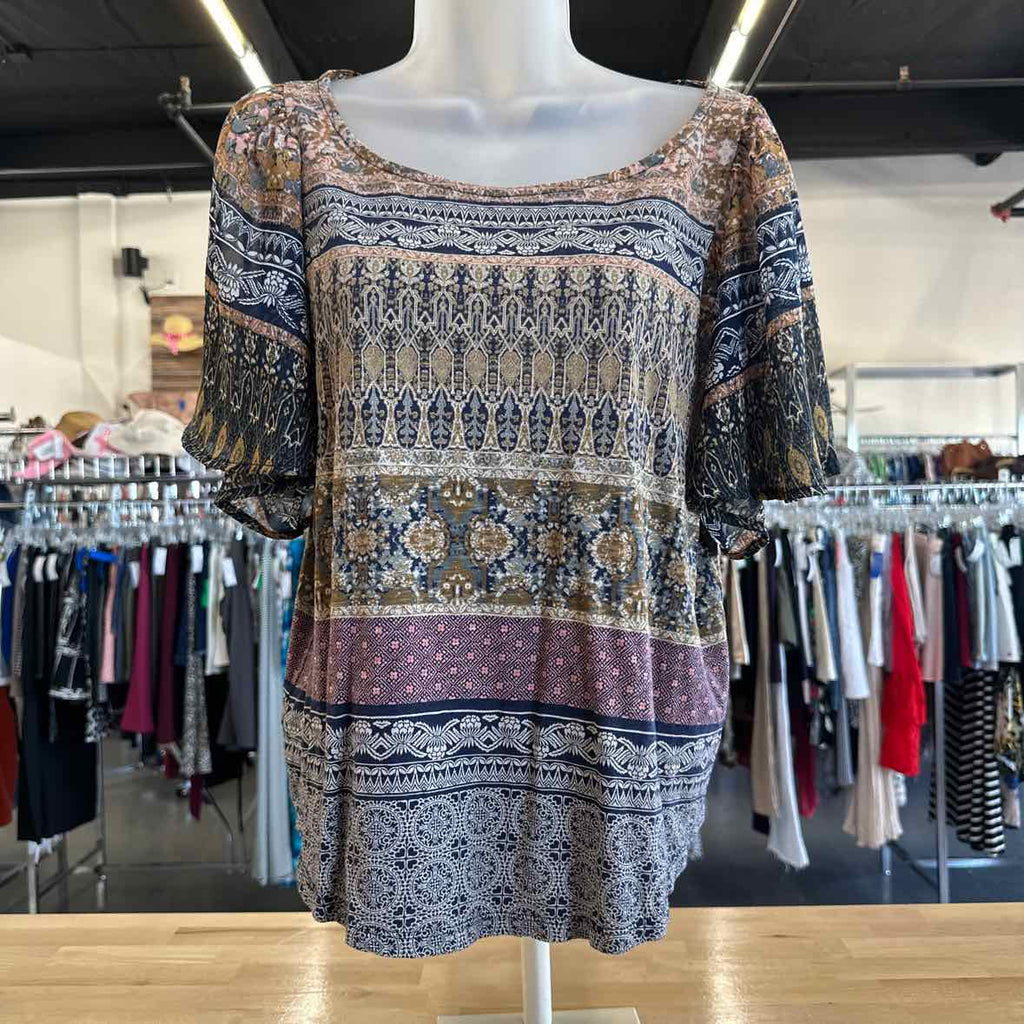Lucky Brand Size M Multi - Fall Blouse