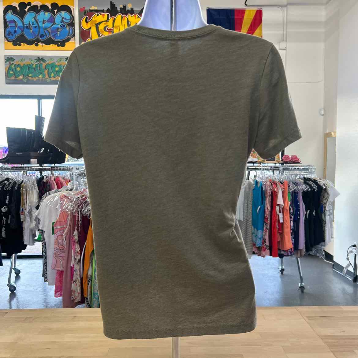 Bella + Canvas Size S Green Preloved T-Shirt SS