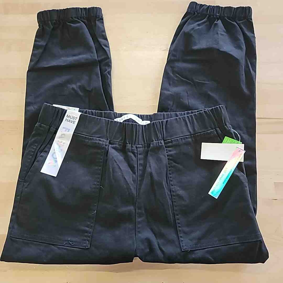 TINSELTOWN Size XL Black Pull-on Utility Jogger Pants NWT