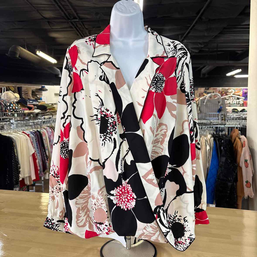 Alfani Size 1X White New Blouse LS