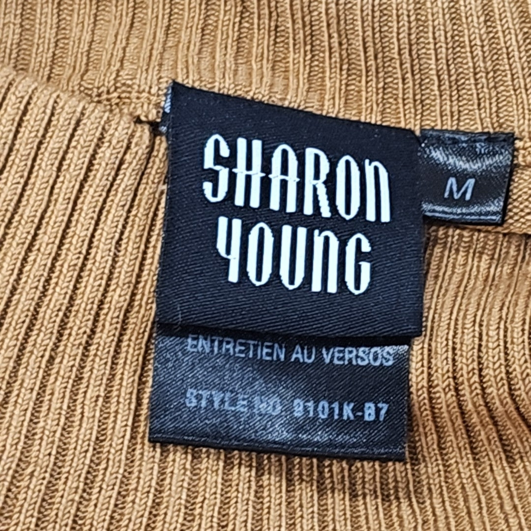 Sharon Young Size M Tan Turtleneck