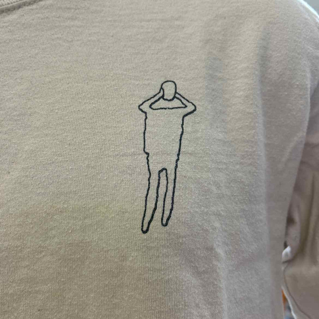 Gildan Size M Tan Preloved MENS Long Sleeve Shirt