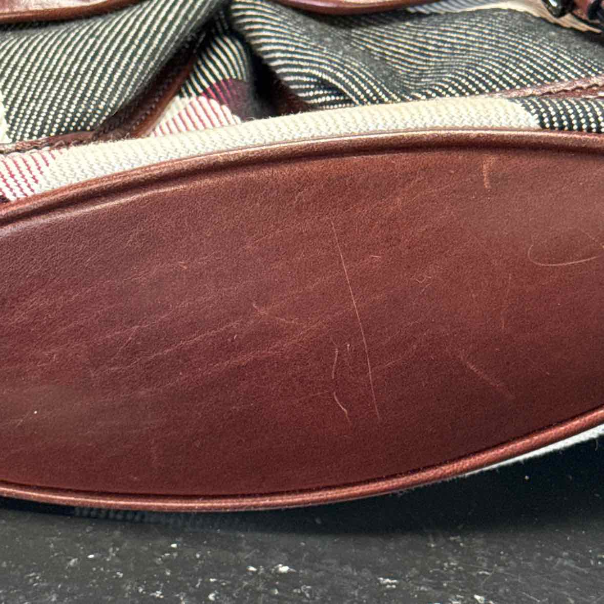 Burberry Black & Cream Mega Check Canvas Lowry Bucket Hobo Pre-Owned