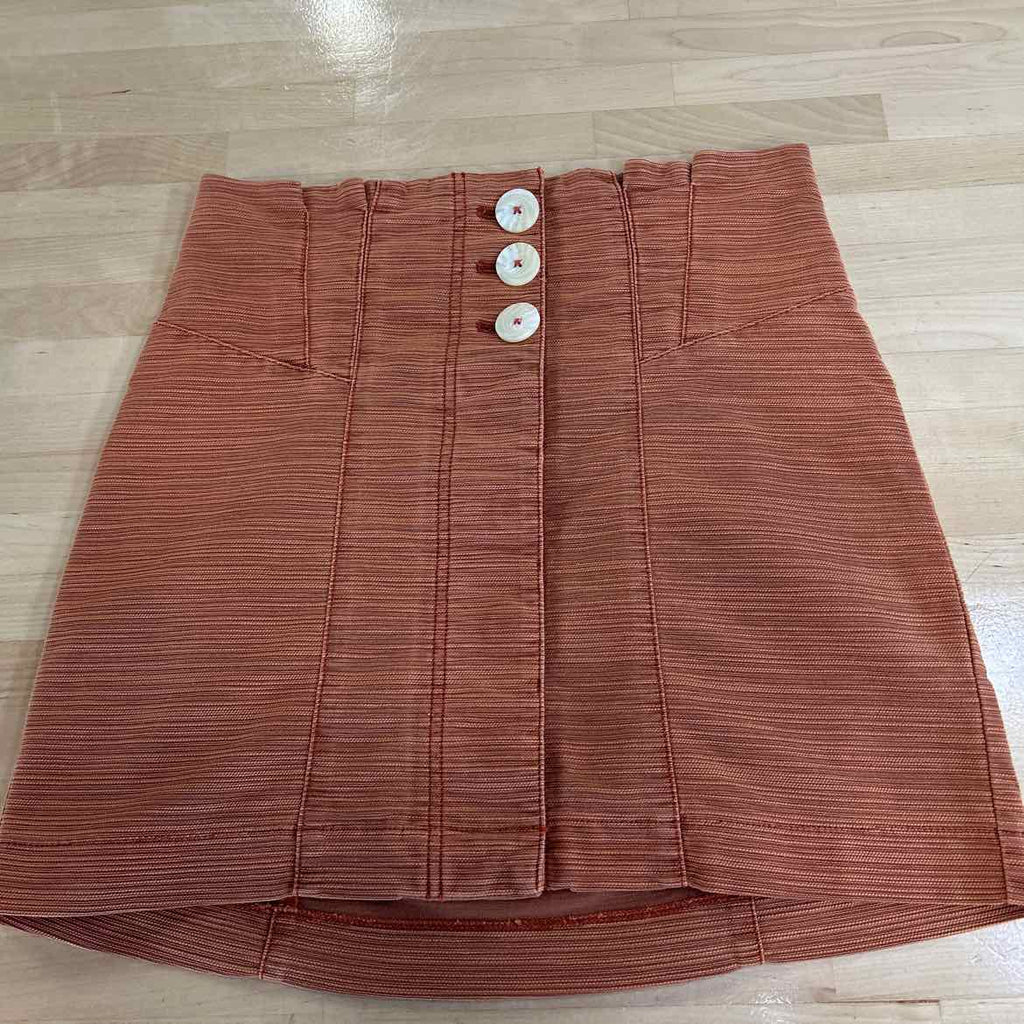 Free People Size 8 Orange Preloved Skirt