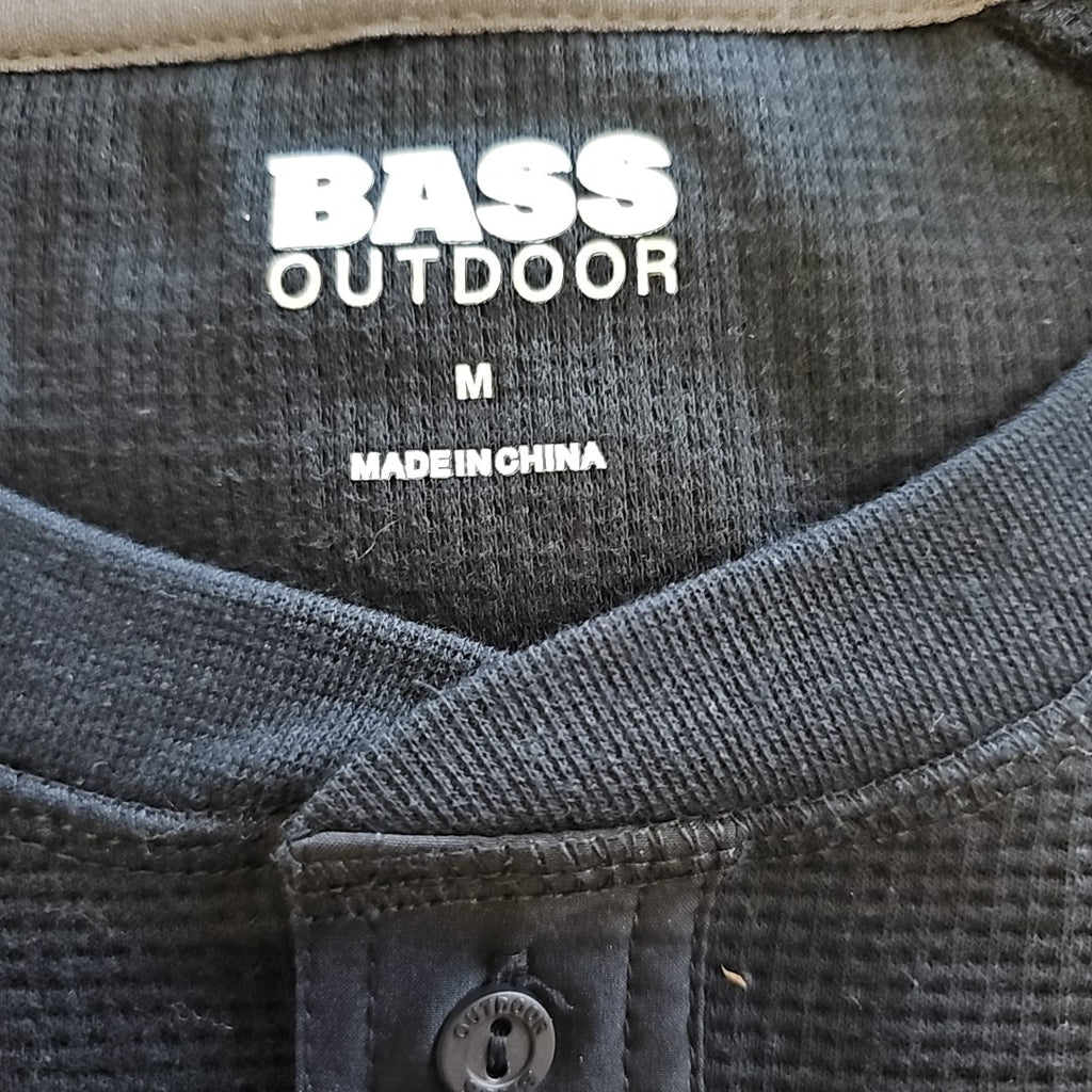 Bass Outdoor Size M Black MENS Long Sleeve Shirt