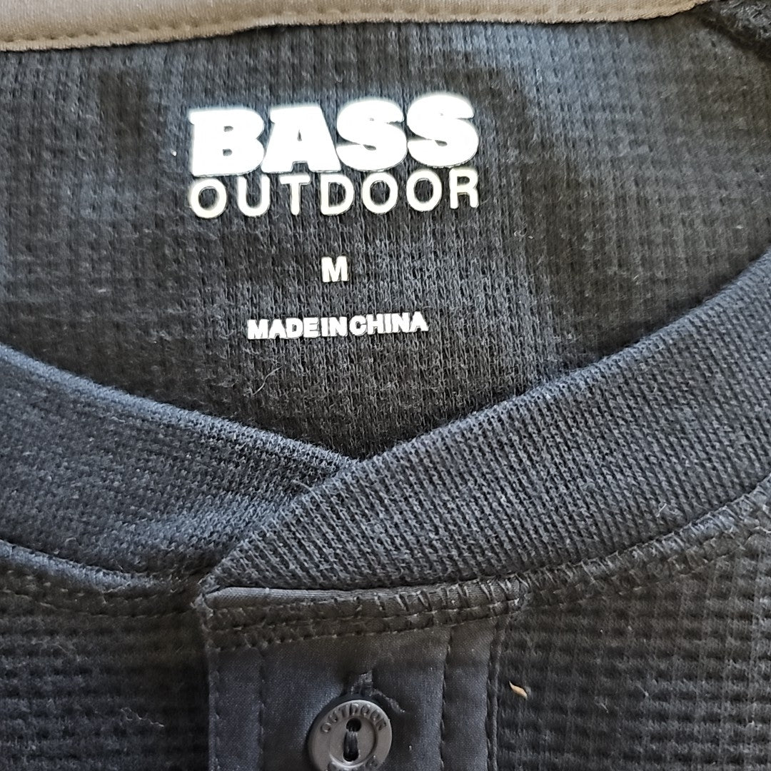 Bass Outdoor Size M Black MENS Long Sleeve Shirt