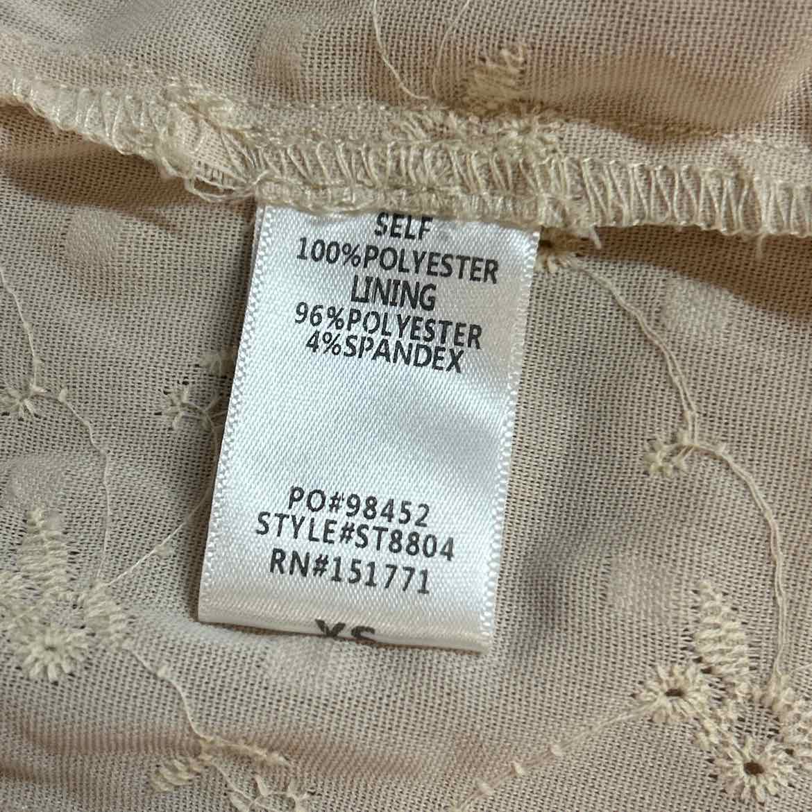 Le Lis Size XS Beige Preloved Blouse SS