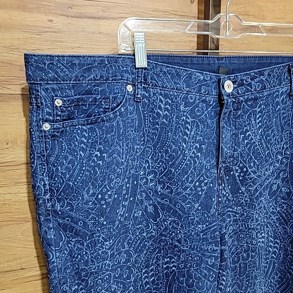 INC Size 24W Blue Cotton Jeans
