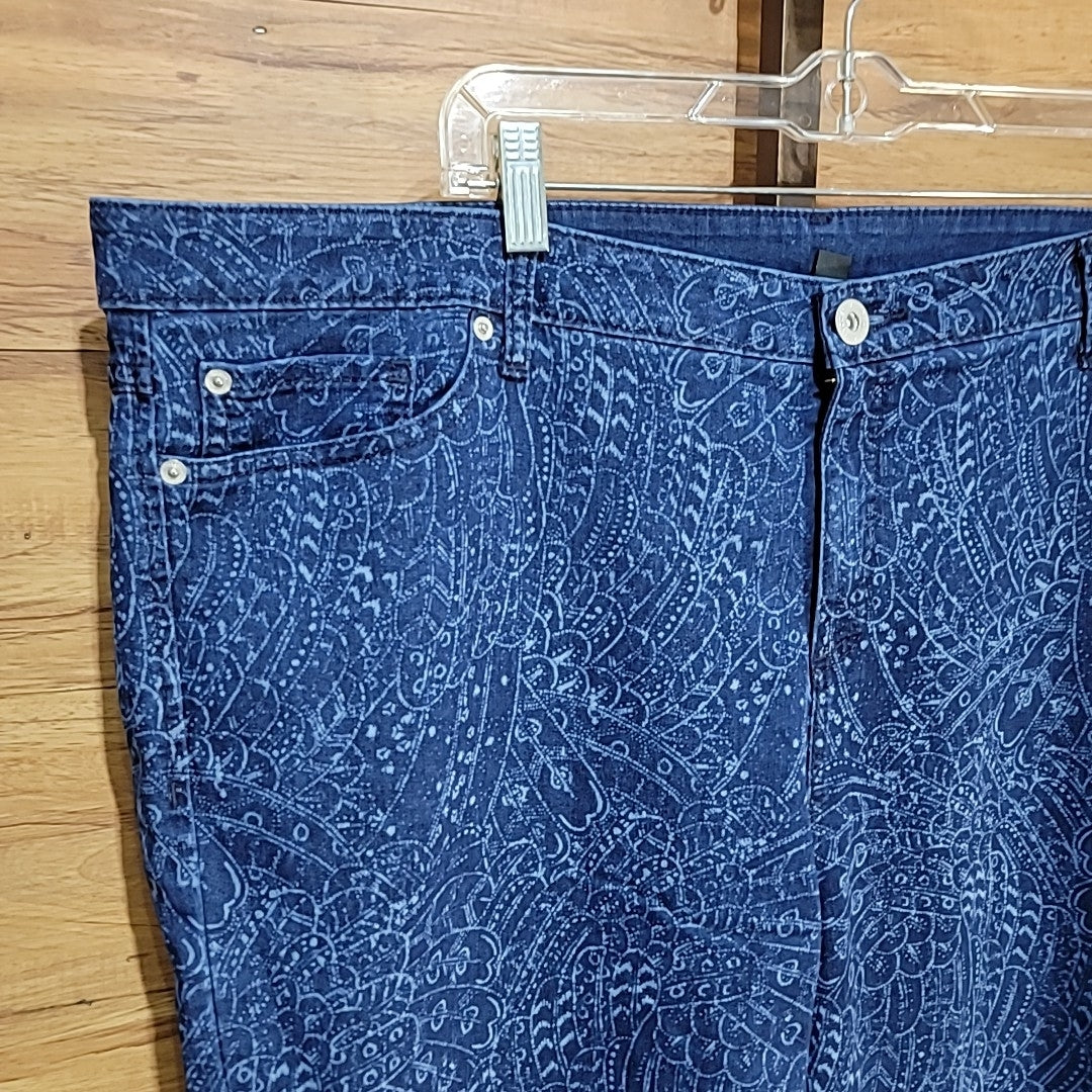 INC Size 24W Blue Cotton Jeans
