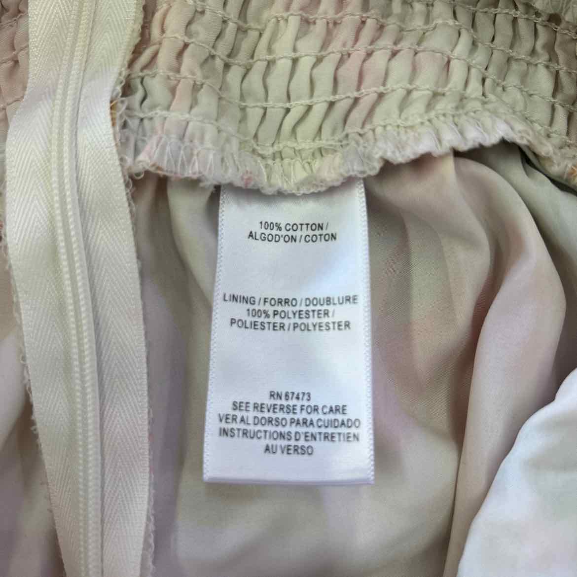 Taylor Size 10 White Pink Preloved Dress