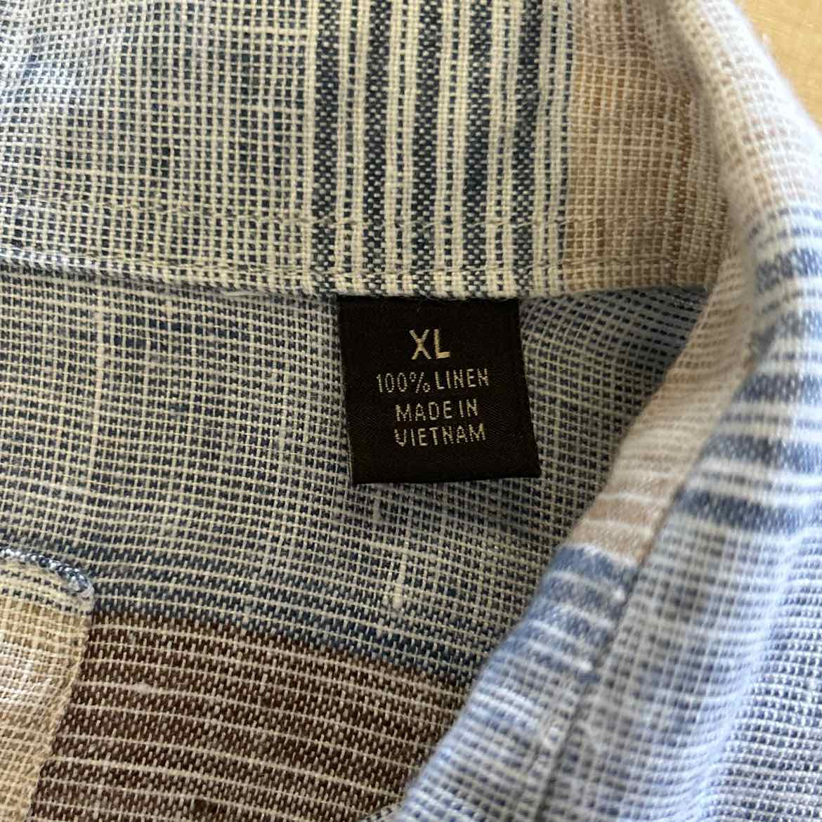 Tasso Elba Size XL Blue Preloved MENS Button Down Shirt