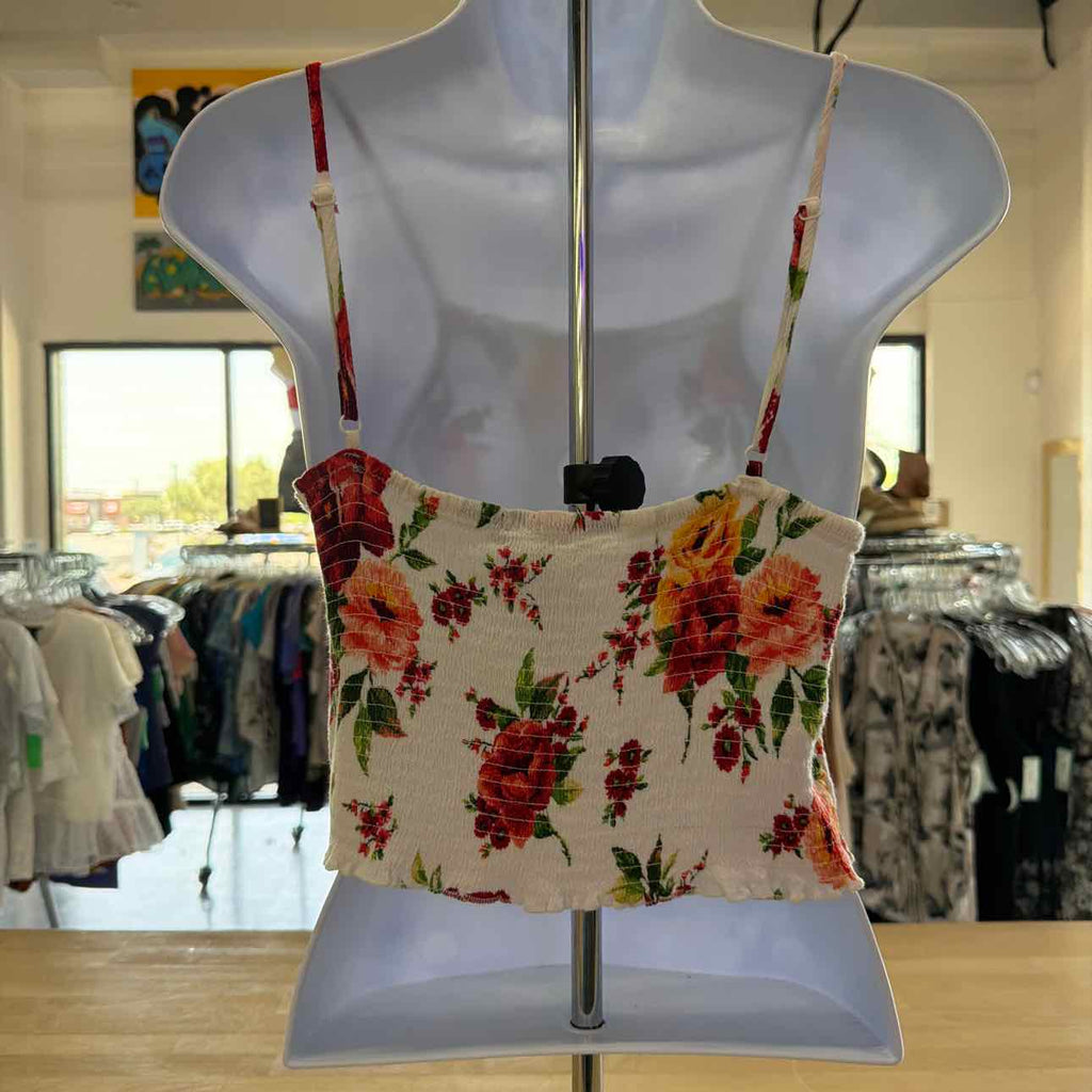 Ambiance Size L White Red Preloved Tank