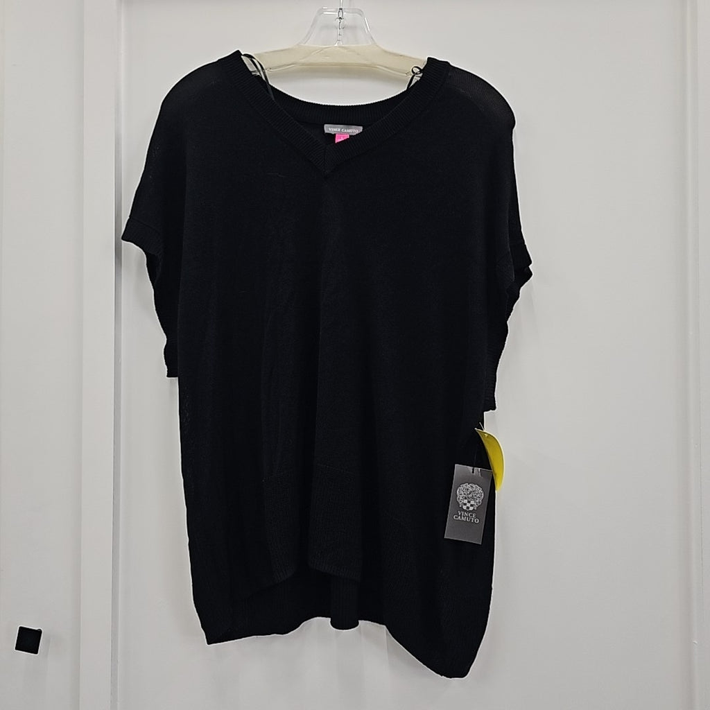 Vince Camuto Size L Black Sweater