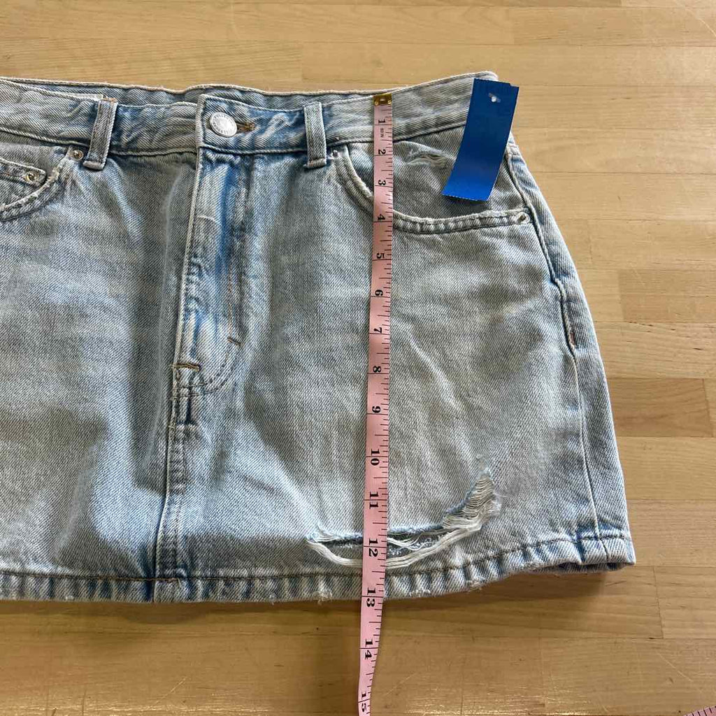 Pull & Bear Size 6 Blue Denim Preloved Skirt