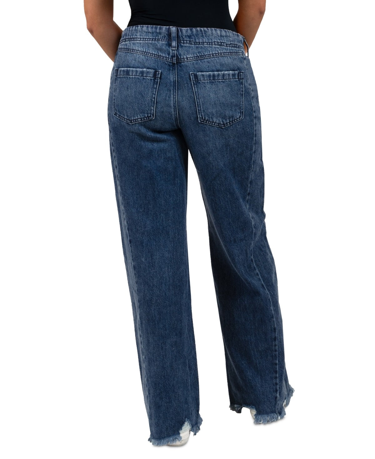 Rewash Size 11 Distressed Low Rise Wide-Leg Jeans - Vintage