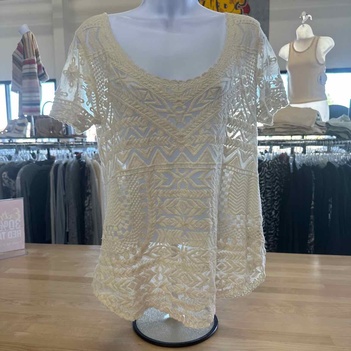 Meadow Rue Size S White Blouse