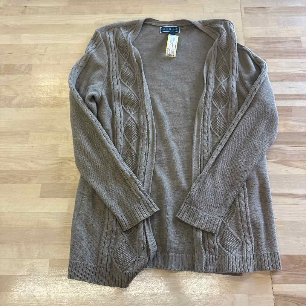 Karen Scott Size L Green Cardigan