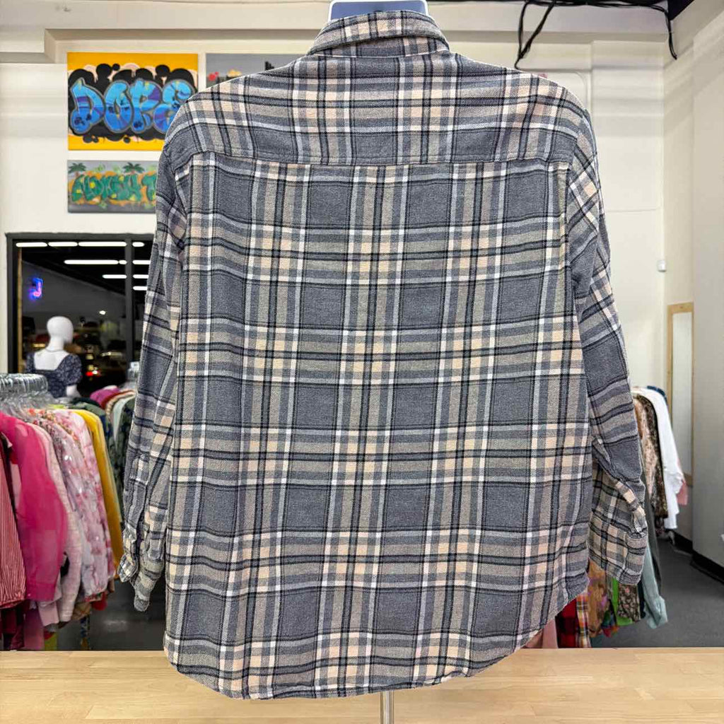 Old Navy Size L Gray Preloved Button Down Shirt