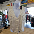 Levi S Women S Bella Denim Vest Cream US