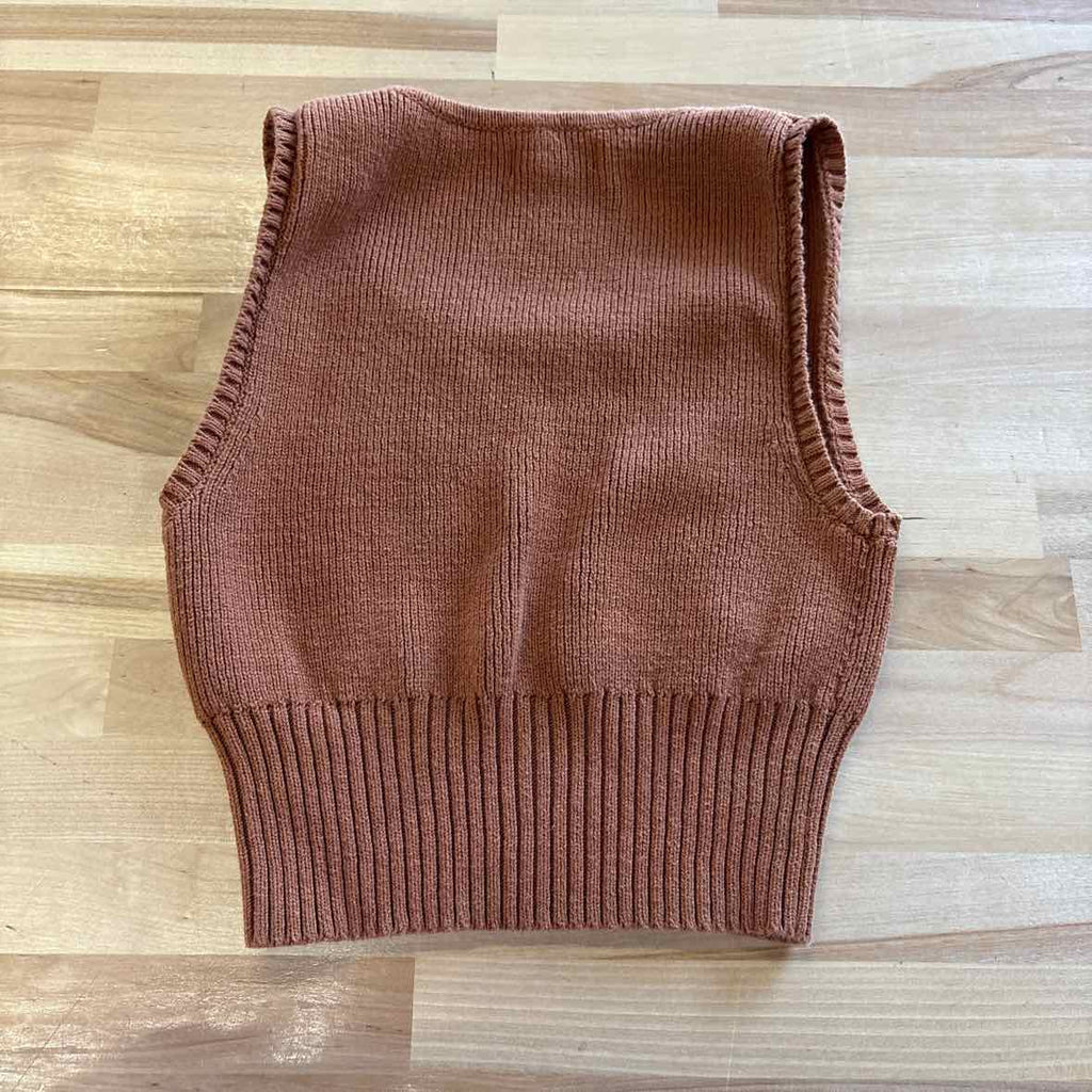 LA Hearts Size S Brown Sleeveless
