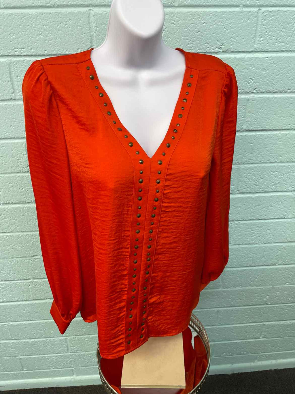 Vince Camuto Size XS Orange Blouse