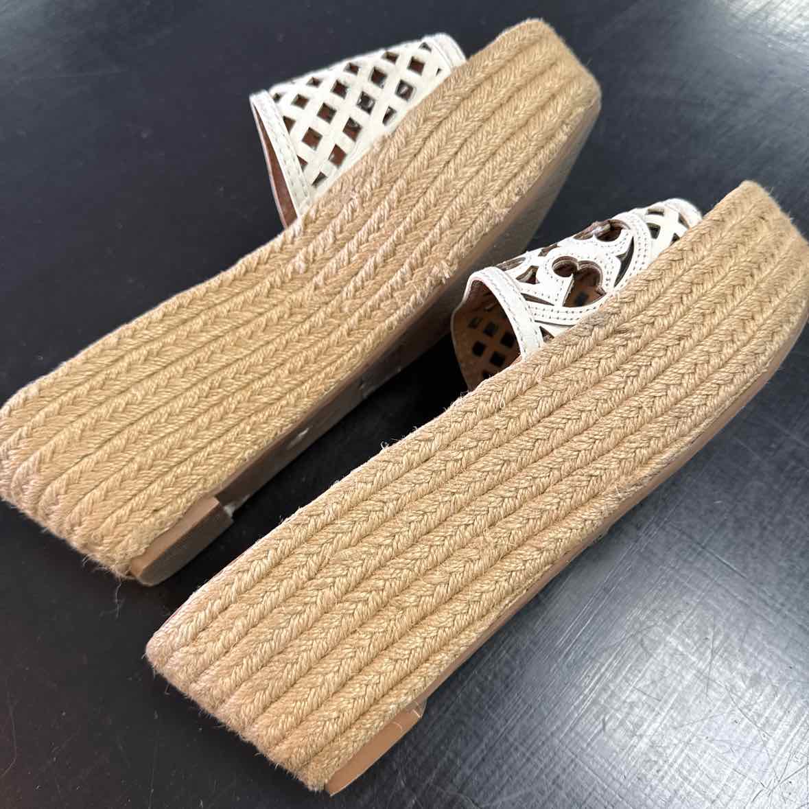 Tory Burch Shoe Size 9 Bone Platform Slide Sandals