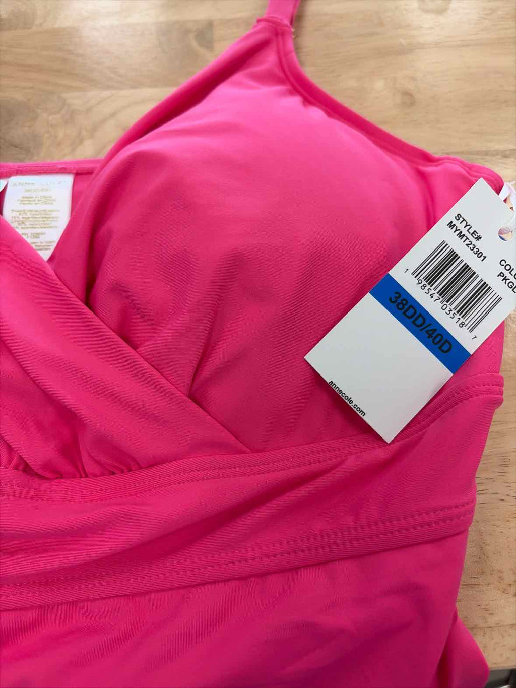 Anne Cole Women's Surplice Underwire Tankini Top - Pink Glow