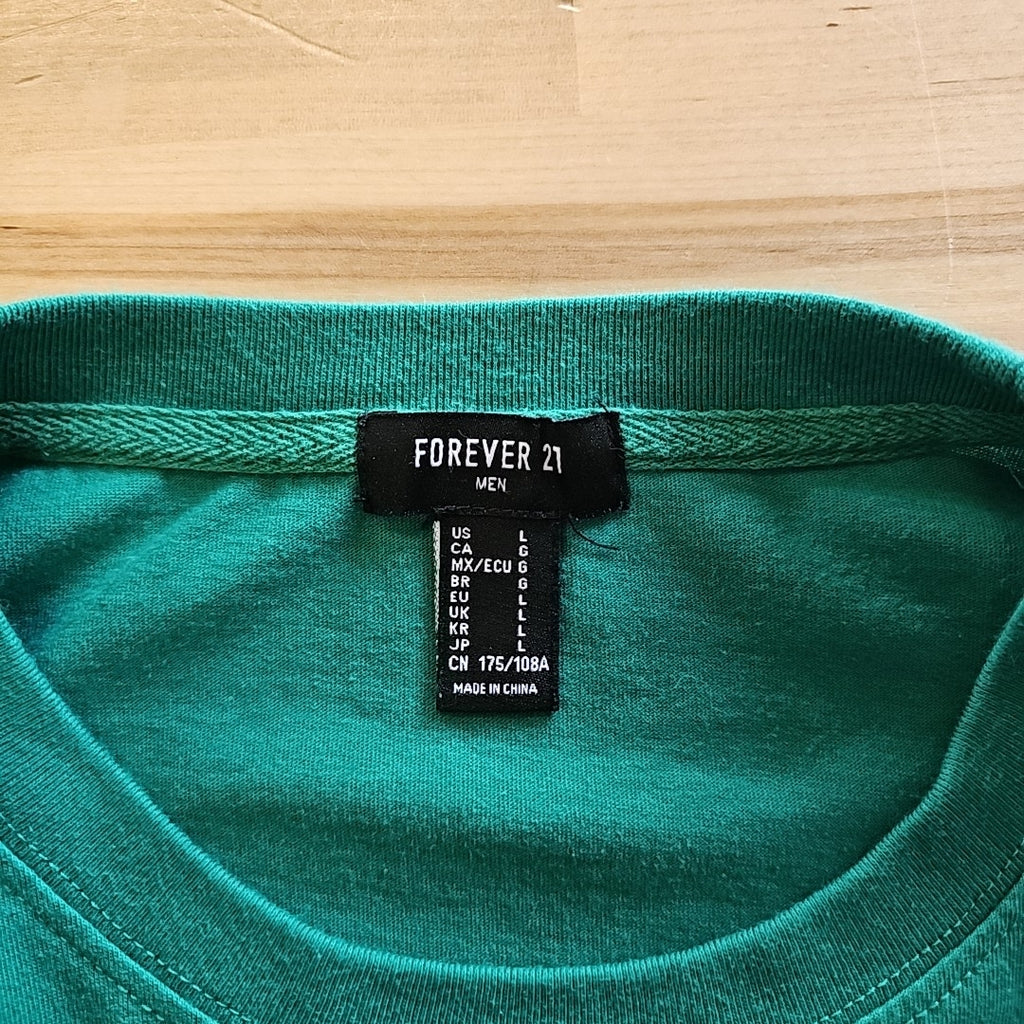 Forever 21 Size L Green Preloved MENS T-shirt