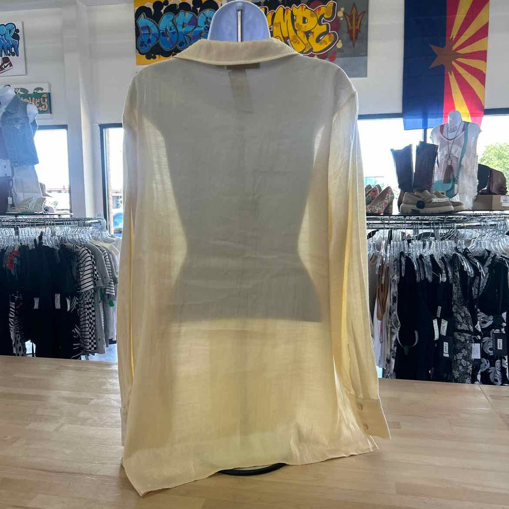 NY & Company Size XXL Gold Preloved Button Down LS