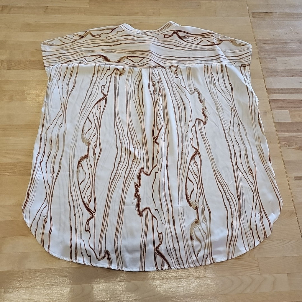 Worthington Size XL Brown & White Blouse