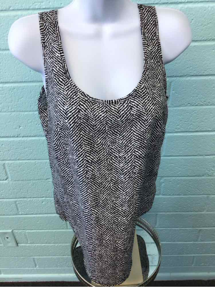 Michael Kors Size 8 BLACK & WHITE Tank